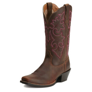 Wms Round Up Square Toe Powder 10014172